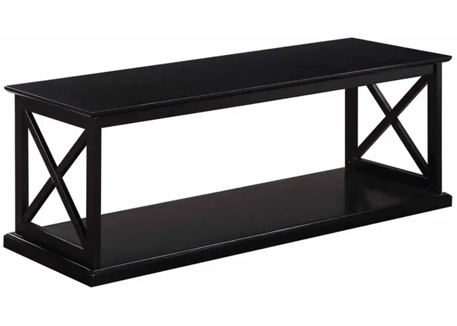 Convenience Concepts Coventry Coffee Table with Shelf Black