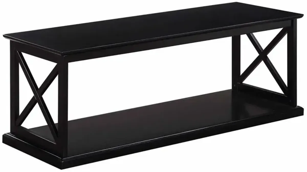 Convenience Concepts Coventry Coffee Table with Shelf Black