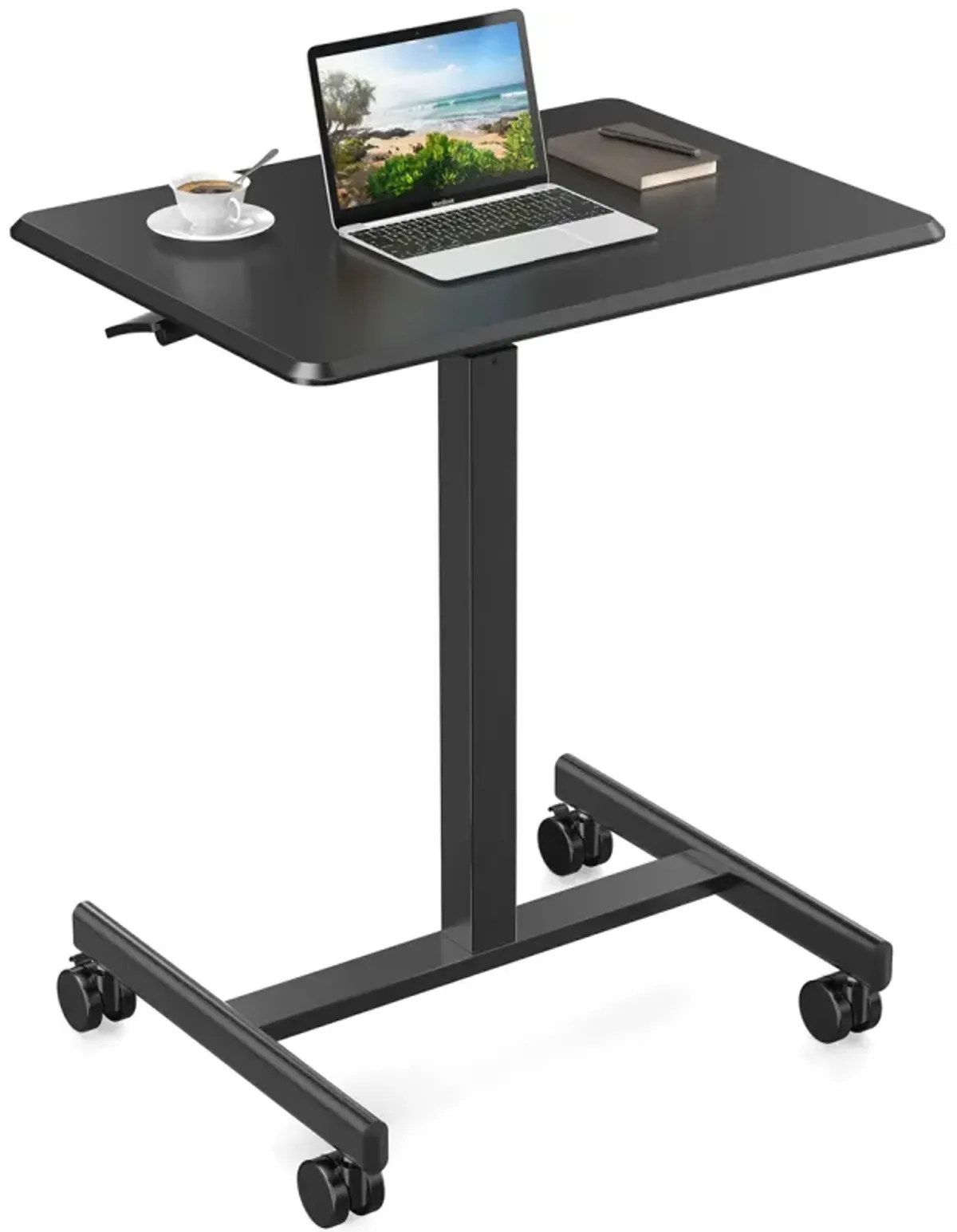 Small Mobile Rolling Standing Desk Rolling Desk Laptop Computer Cart For Home