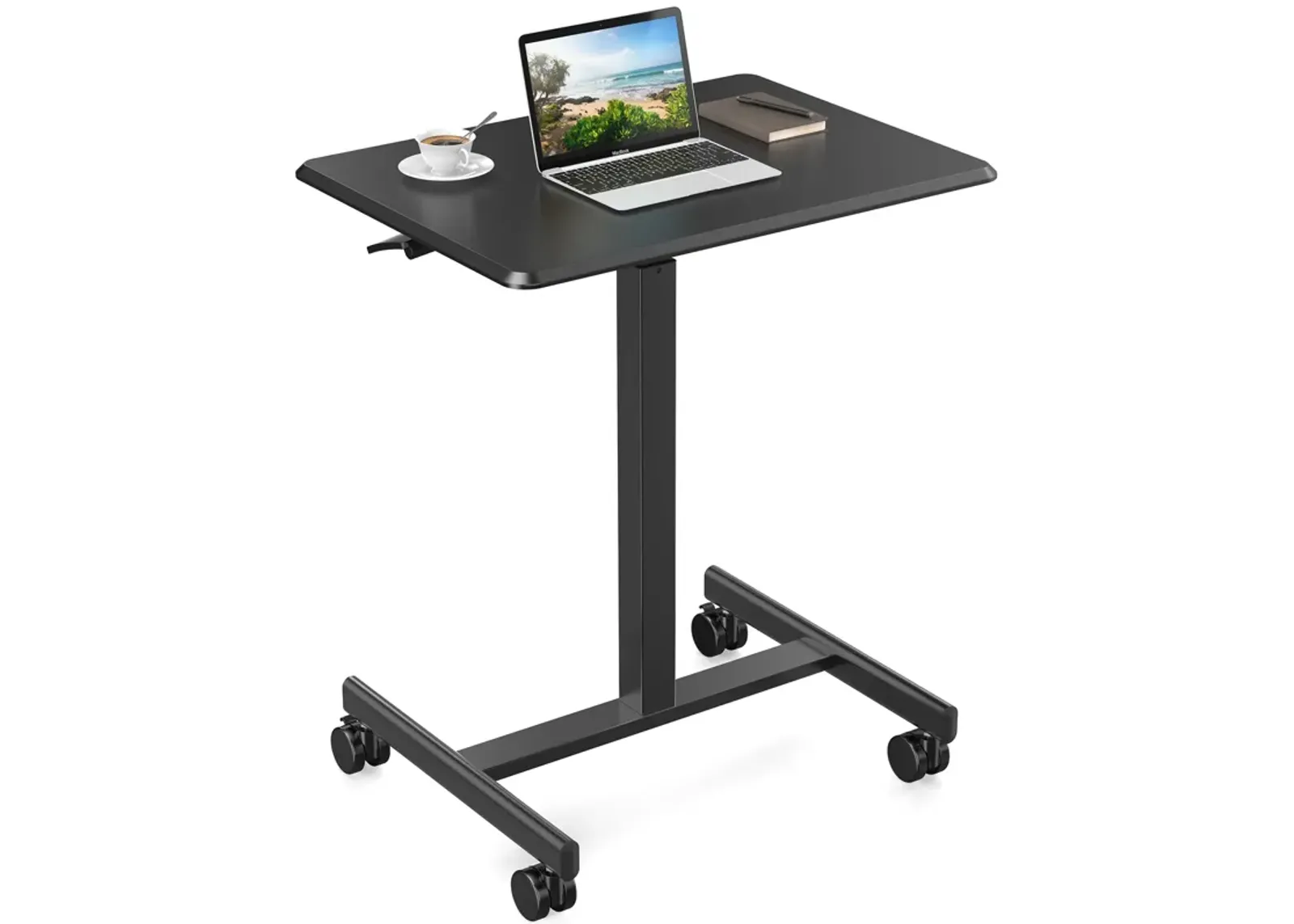 Small Mobile Rolling Standing Desk Rolling Desk Laptop Computer Cart For Home