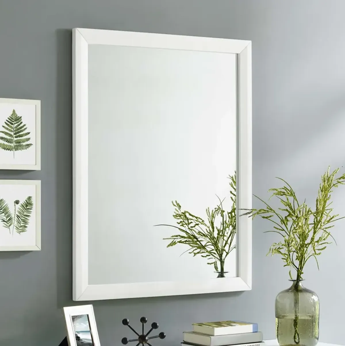 Modway Tracy Mid-Century Modern Mirror in White