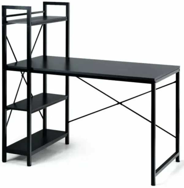 47.5 Inch Computer Desk With 4-Tier Shelves