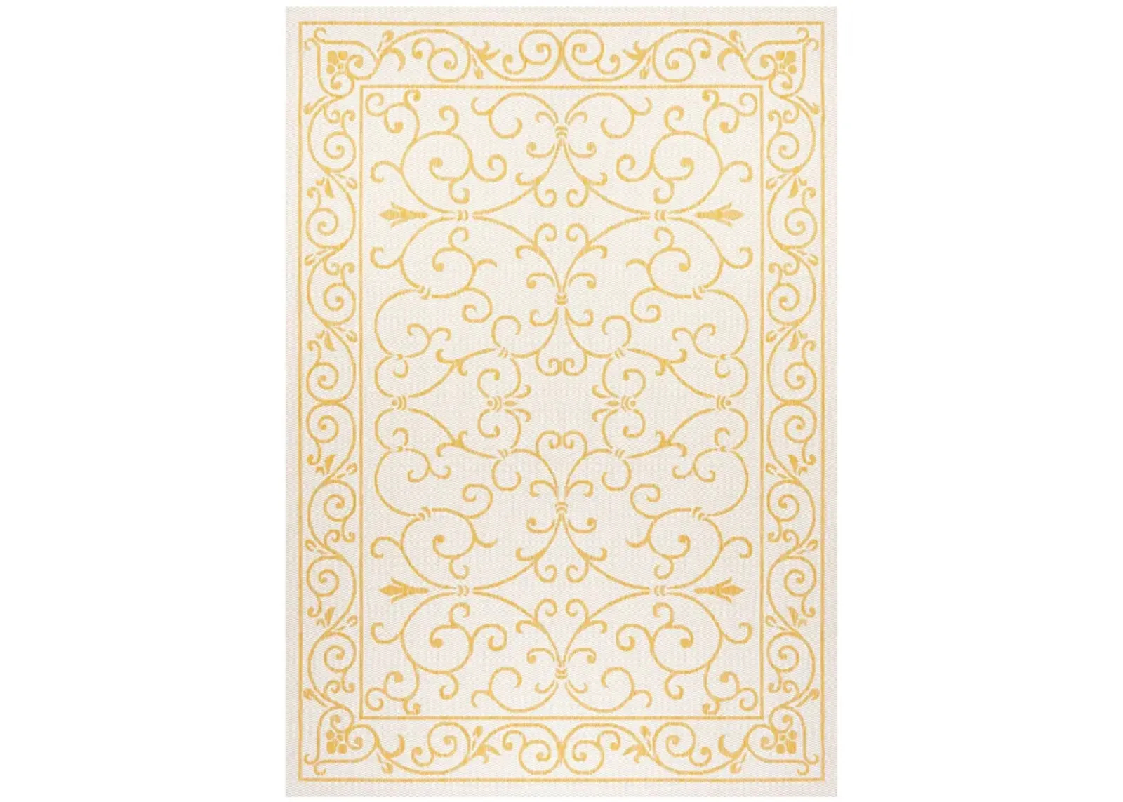 Charleston Vintage Filigree Textured Weave Indoor/Outdoor Area Rug