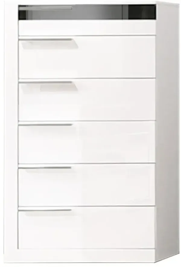 Best Master Furniture Best Master Bahamas 6-Drawer Poplar Wood Bedroom Chest in Black/White