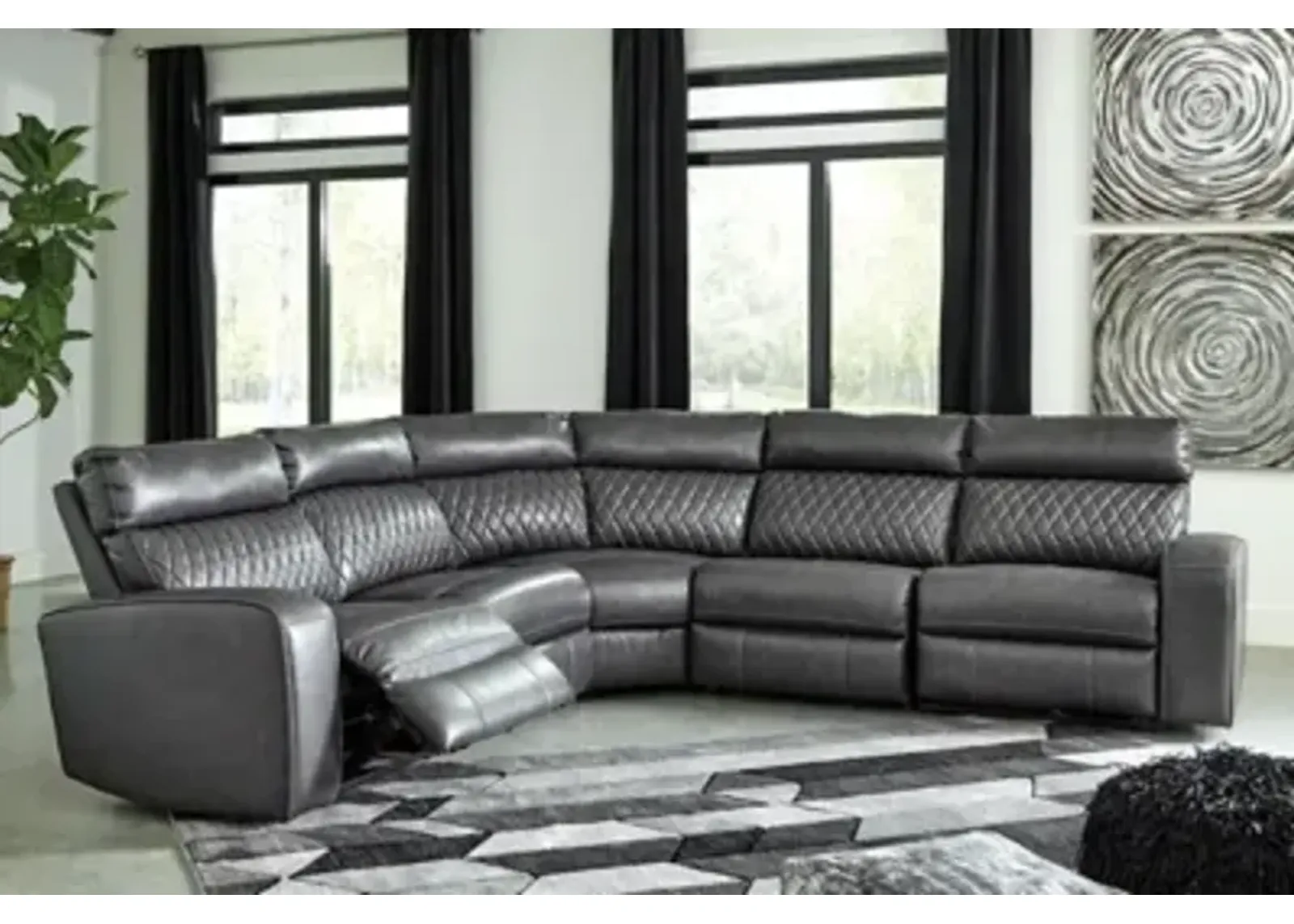 Samperstone 5-Piece Power Reclining Sectional