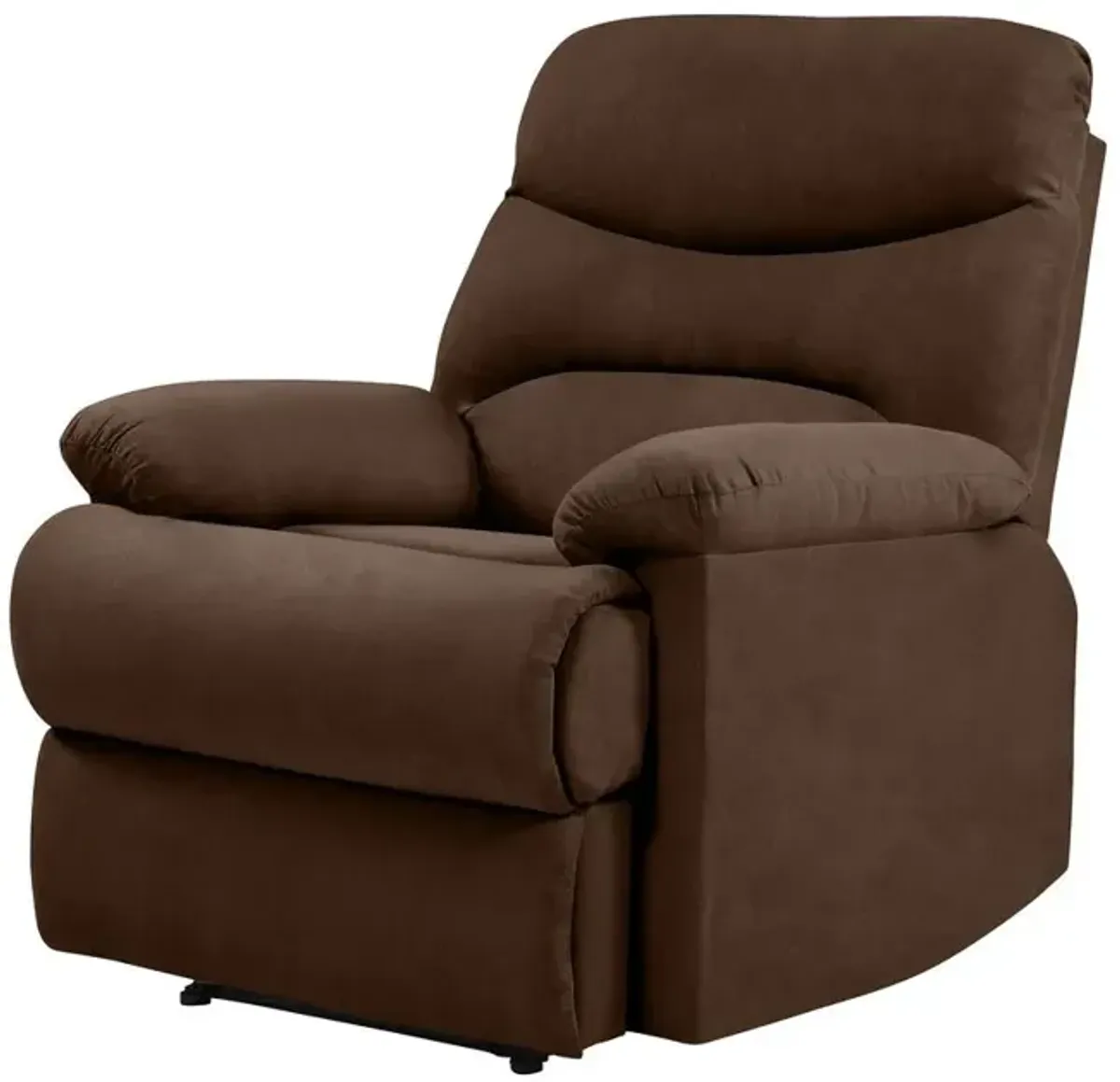 ProLounger Wall Hugger Recliner in Brown Microfiber with Stitched Back