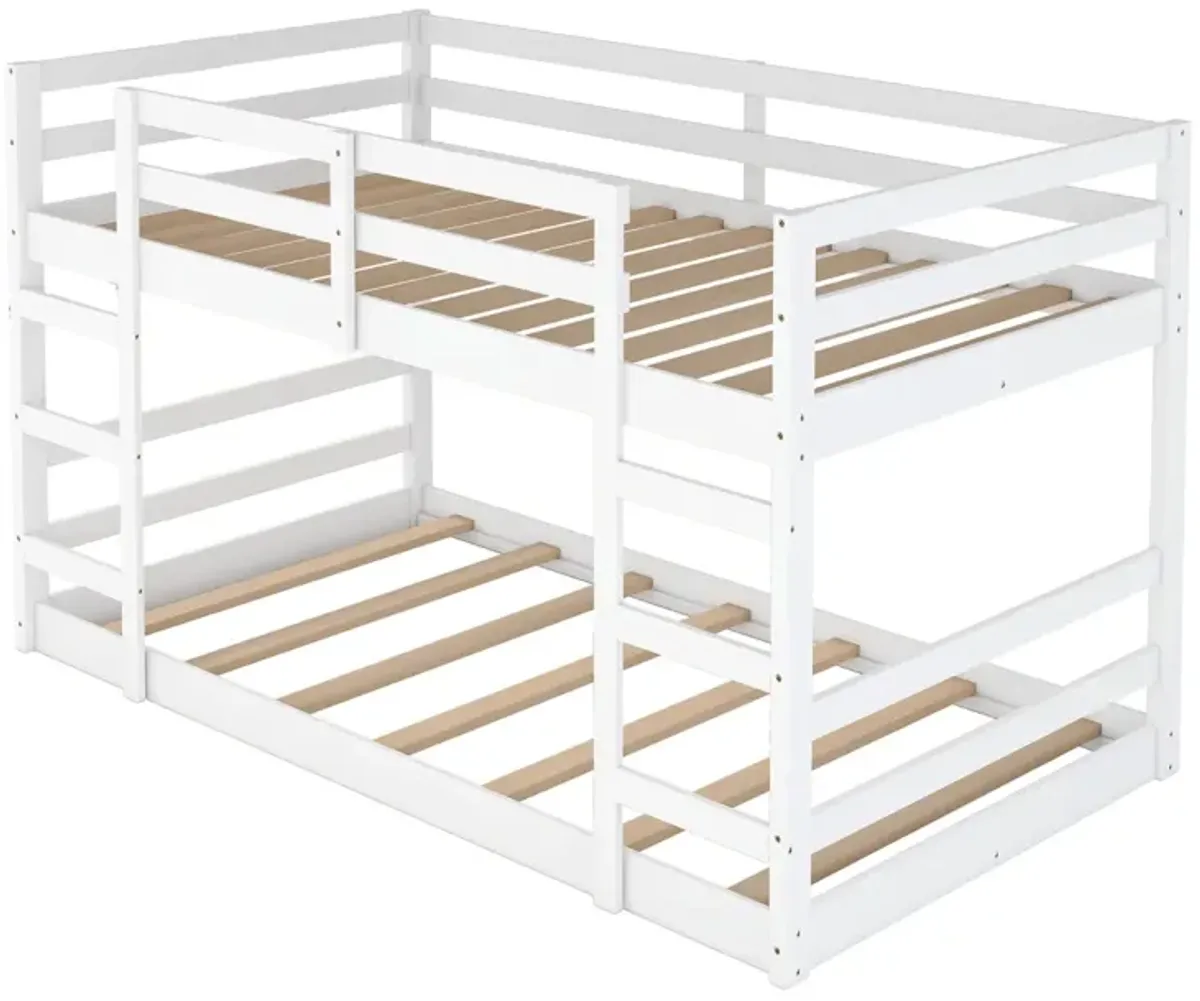 Twin Over Twin Bunk Bed with Ladder