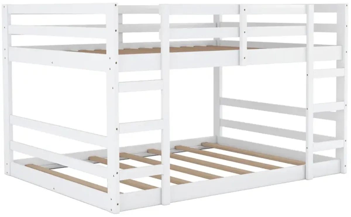 Twin Over Twin Bunk Bed with Ladder