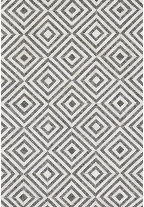 Dorado DB03 Charcoal/Ivory 2'6" x 8' Rug