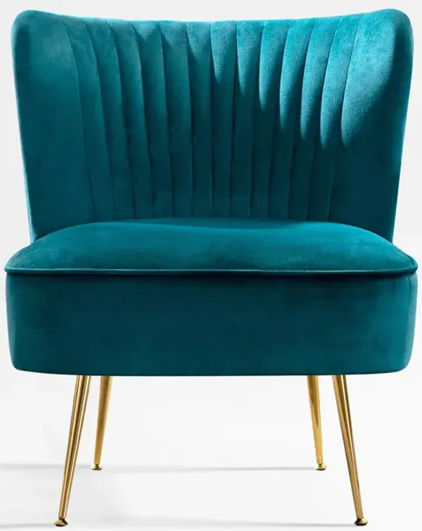 WestinTrends 25" Wide Tufted Velvet Accent Chair