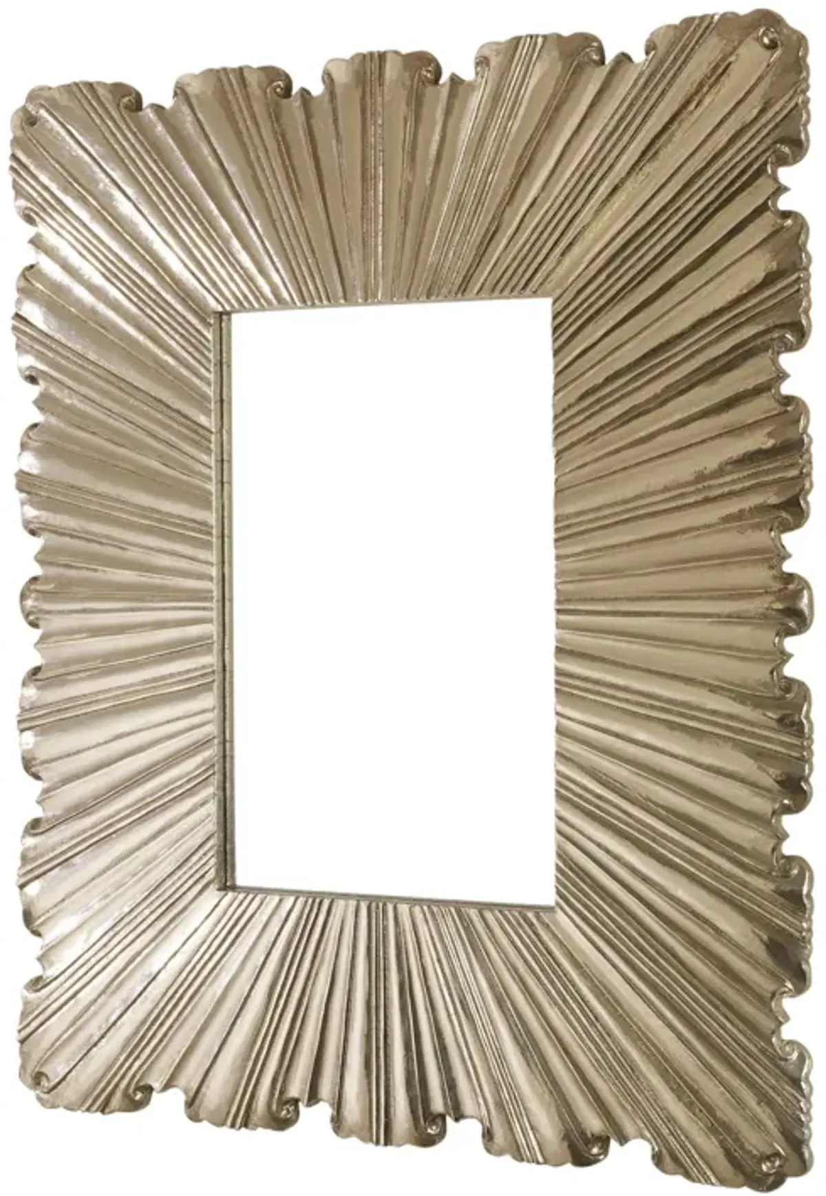 Linenfold Mirror Small Silver