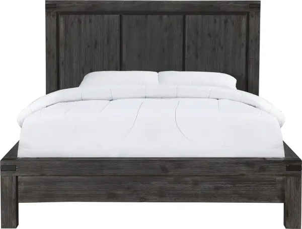 Meadow King-Size Solid Wood Platform Bed in Graphite