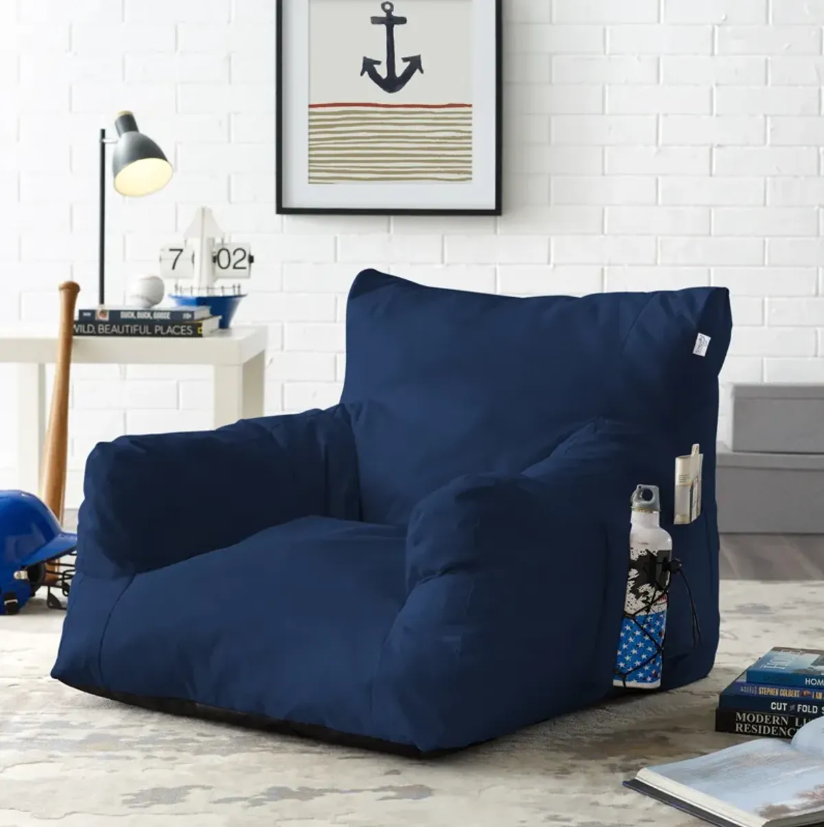 Loungie Comfy Nylon Bean Bag Chair