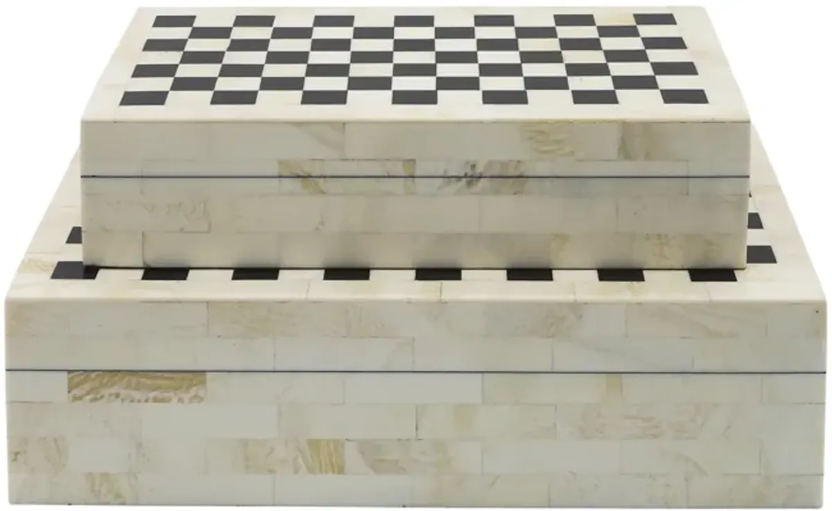 Checkered Storage Boxes