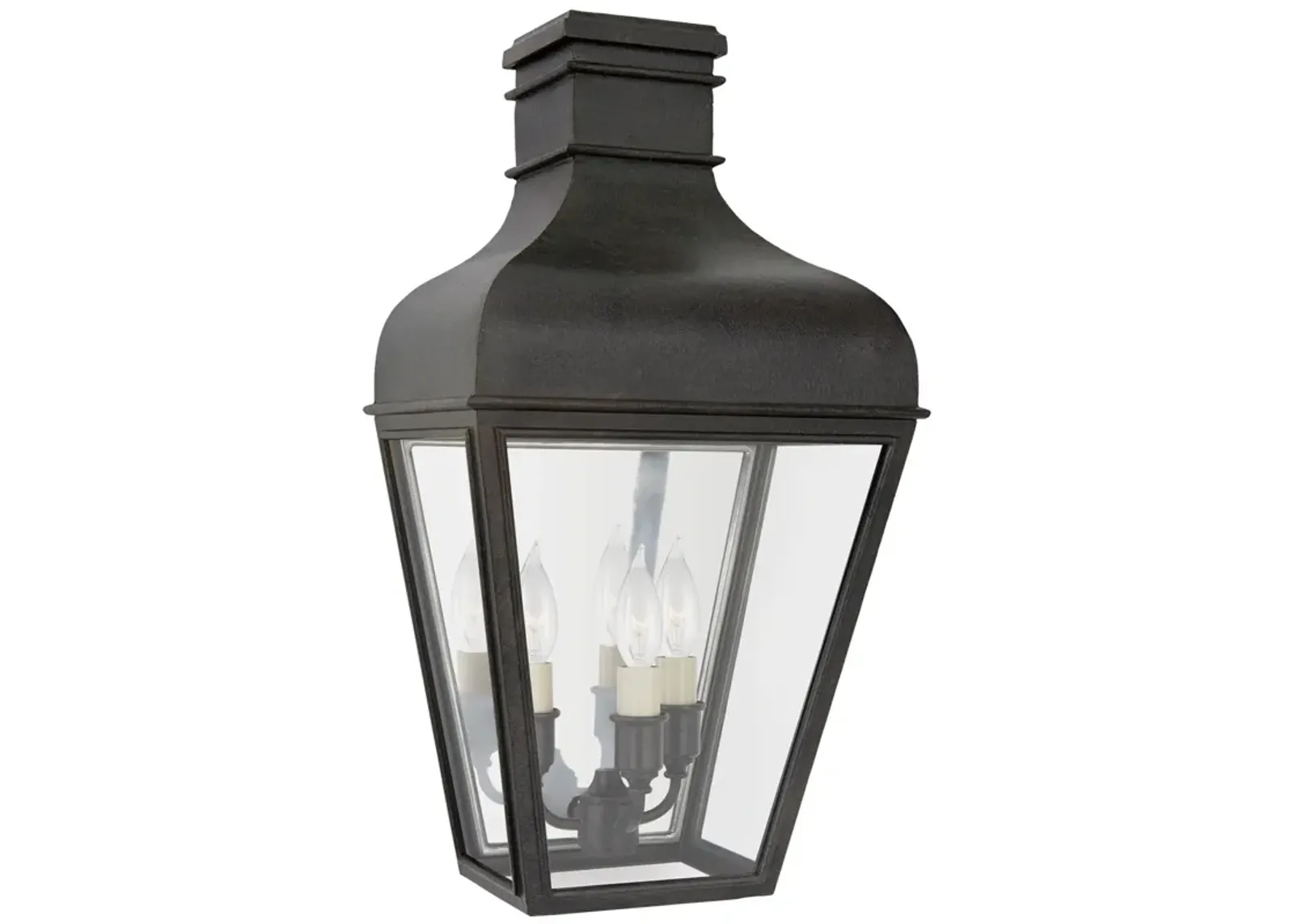 Fremont Small 3/4 Wall Lantern in French Rust with Clear Glass