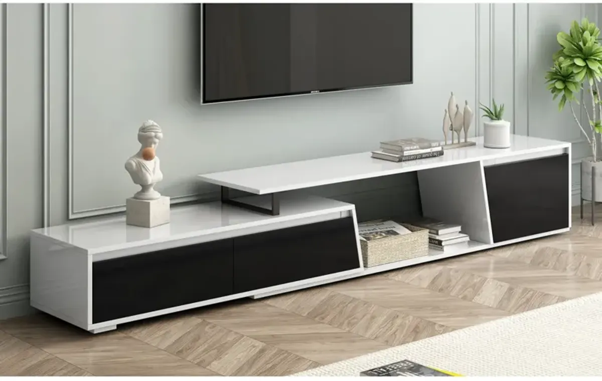 Streamdale Rectangle TV Stand, 2 Drawers, 1 Cabinet, Up to 100"