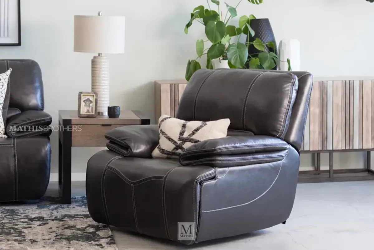 Pewter Power Glider Recliner