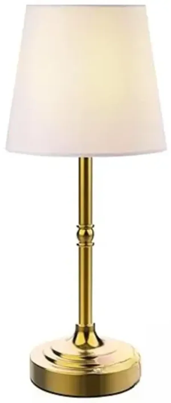 Rechargeable Bronze LED Table Lamp – Cordless Touch Dimmable Accent Light