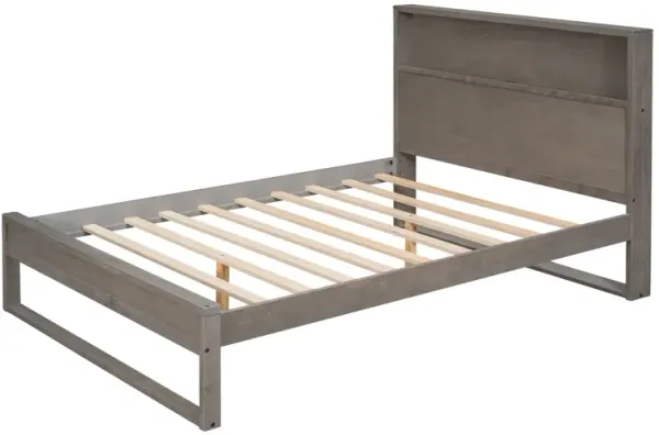 3-Pieces Bedroom Sets Full Size Platform Bed With Nightstand And Dresser