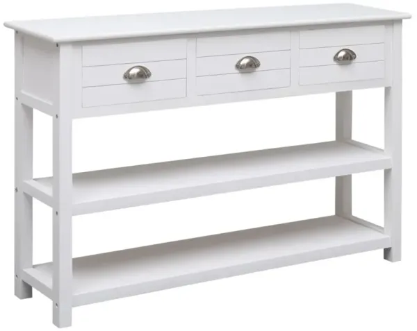 vidaXL Console White 45.3"x11.8"x29.9" Wood