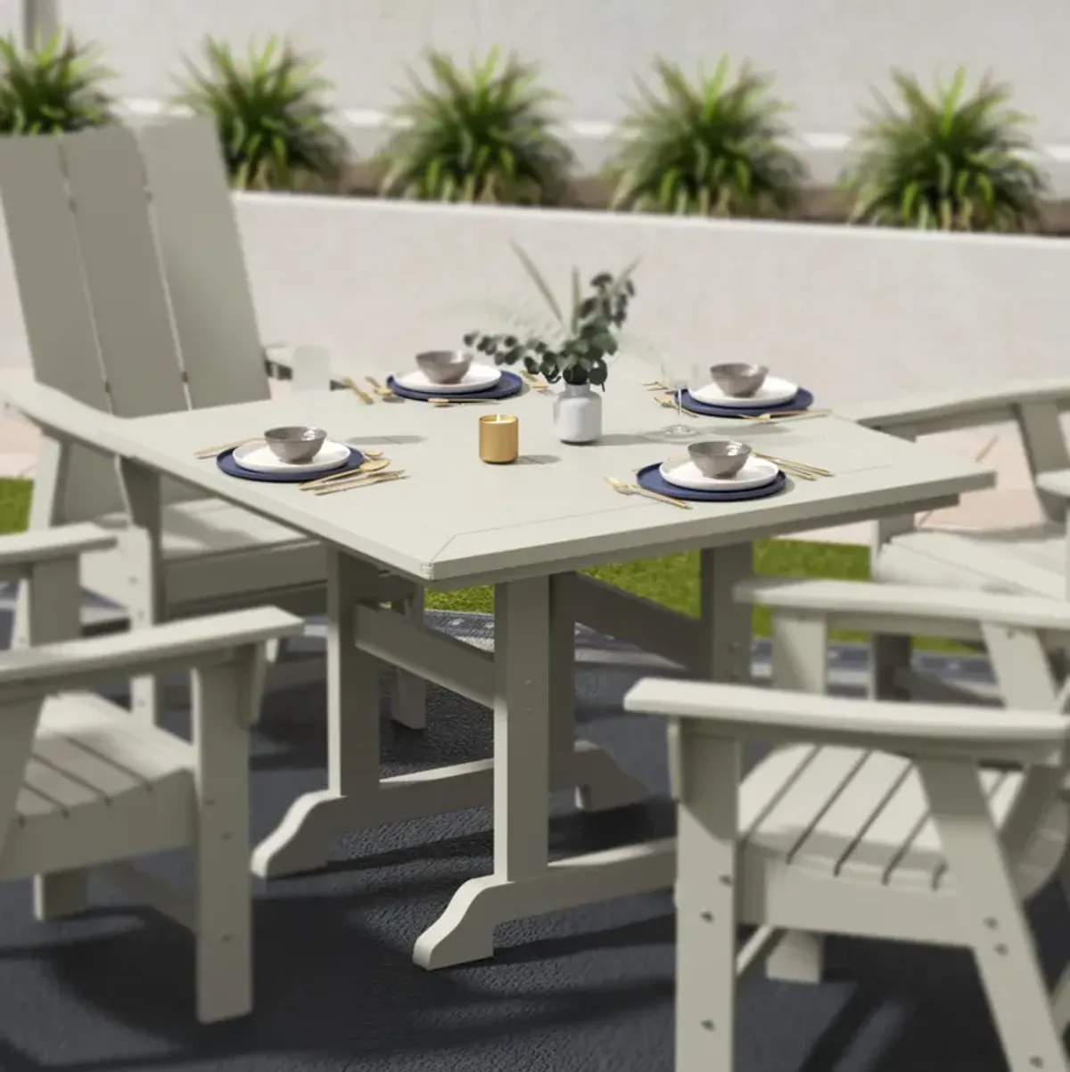 WestinTrends 43" Square Outdoor Patio Dining Table