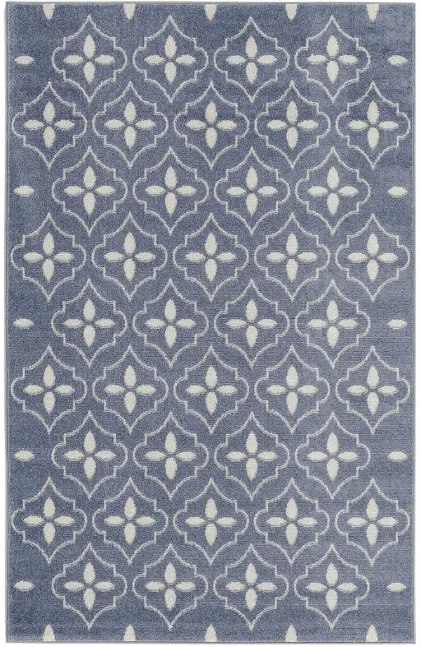 Nourison Essentials NRE04 Blue/Ivory 4' x 6' Rug