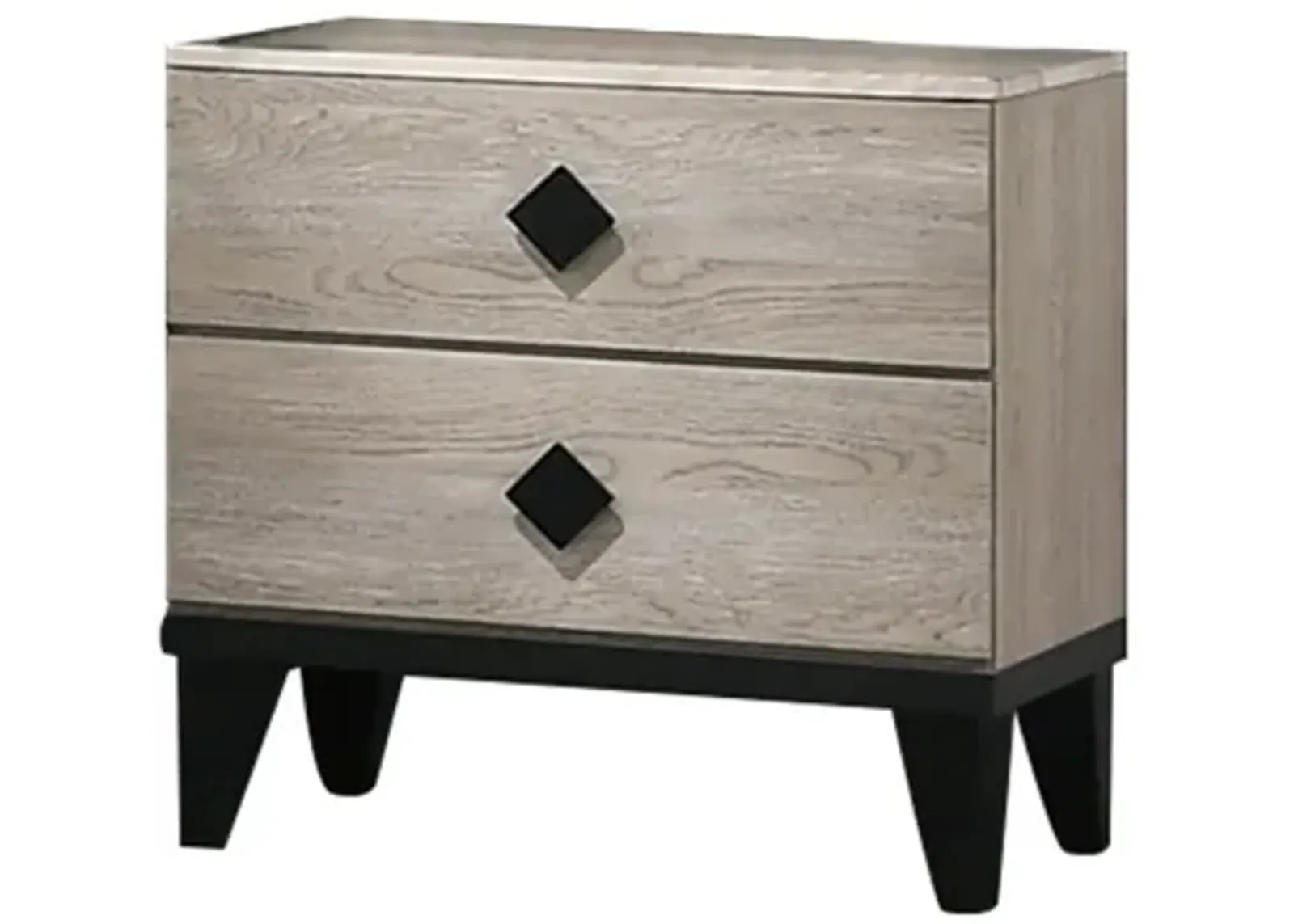 Smithson Nightstand With 2 Drawers Storage In Cream Finish