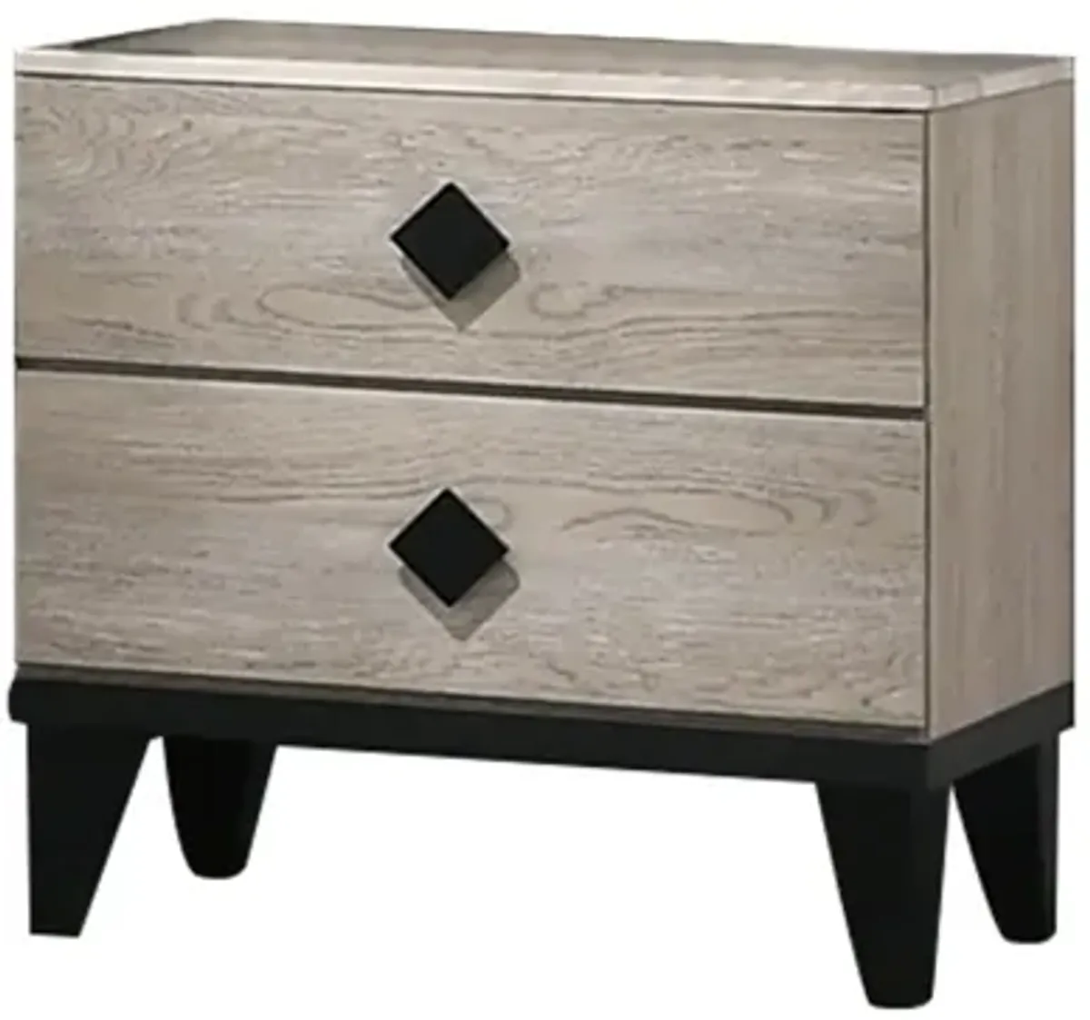 Smithson Nightstand With 2 Drawers Storage In Cream Finish