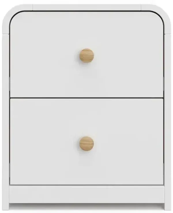 Storkcraft Next Santos 2-Drawer Nightstand (Whtie with Natural)