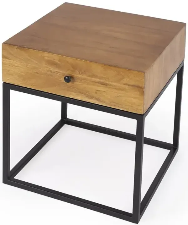 Butler Specialty Brixton Iron & Wood End Table, Multi-Color