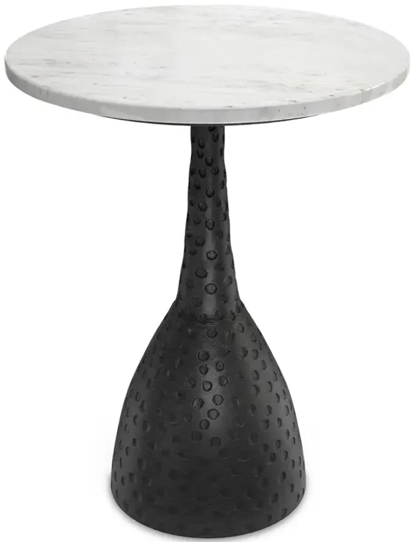 Myles Contemporary Modern 16 inch Wide Metal Side Table in Black