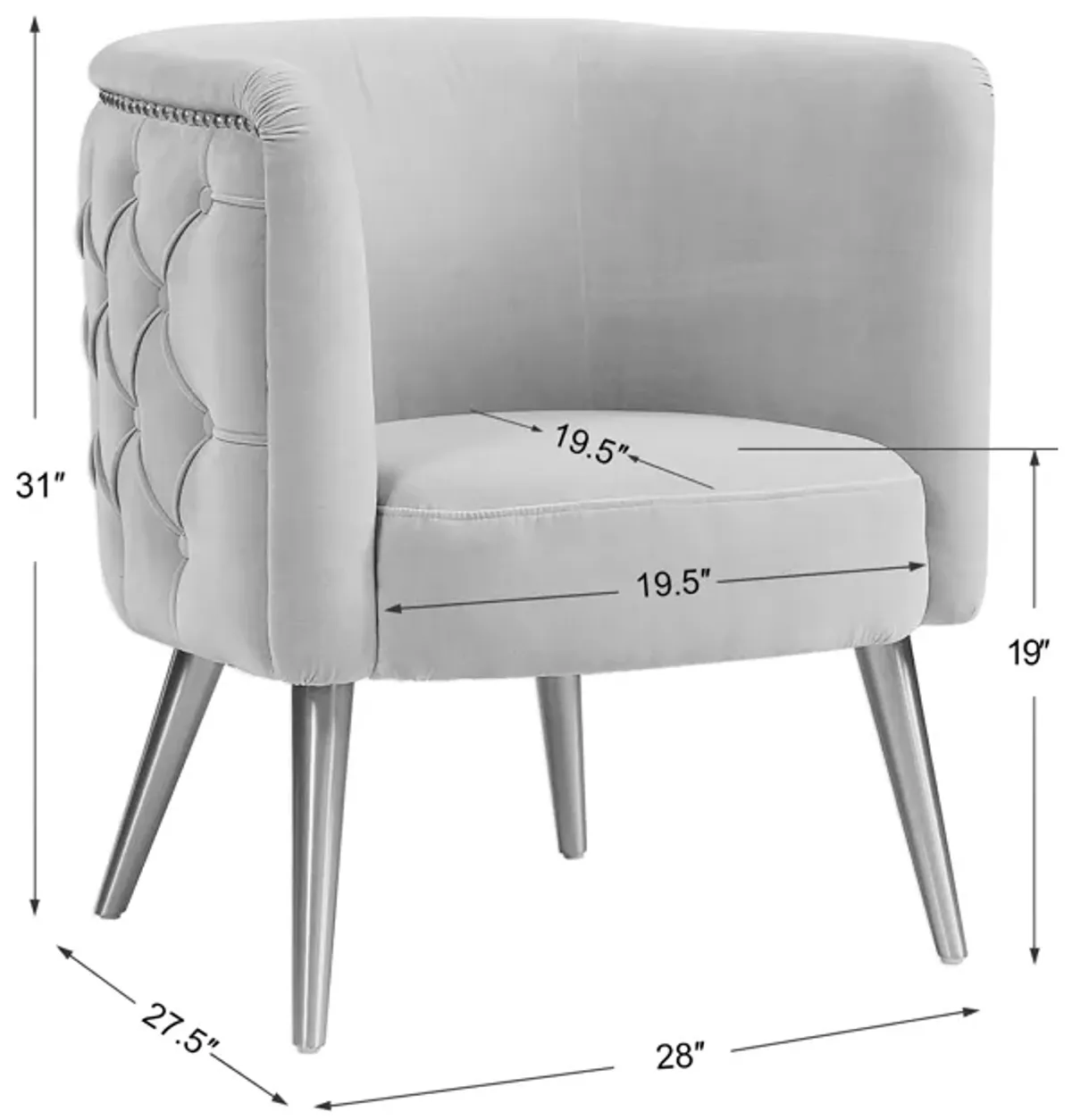 Haider Tufted Accent Chair