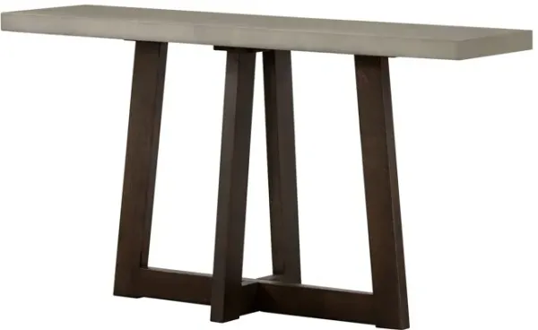 Elodie Grey Concrete and Dark Grey Oak Rectangle Console Table
