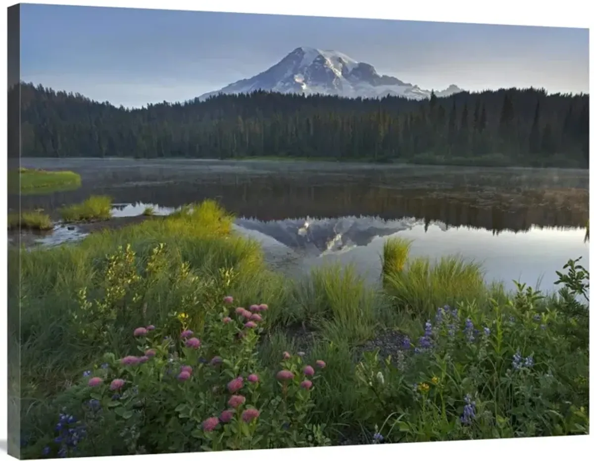 Mount Rainier and Reflection Lake, Mount Rainier National Park, Washington-Canvas Art-40x30