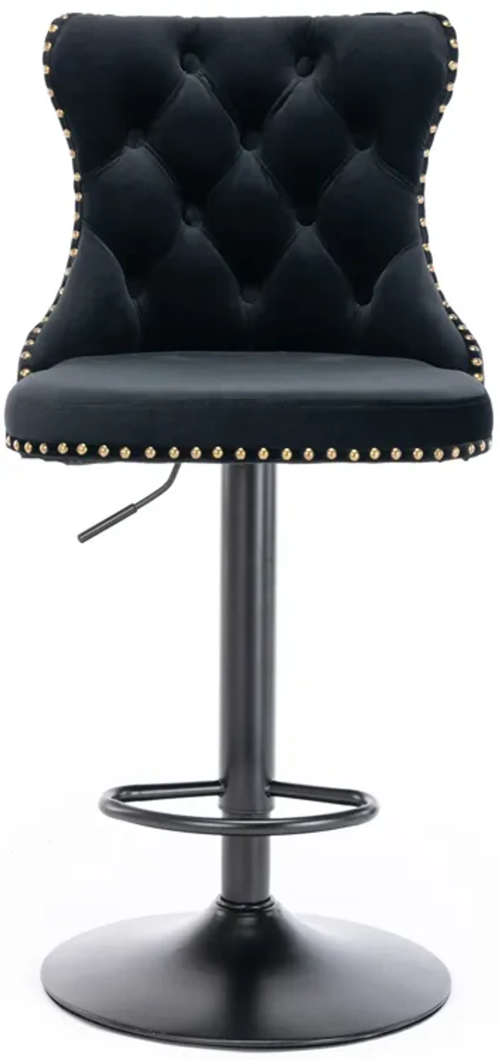 Swivel Velvet Barstools Adjusatble Seat Height From 25-33 Inch, Modern