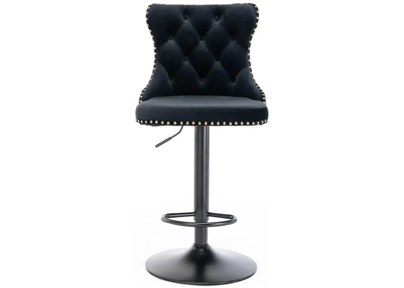 Swivel Velvet Barstools Adjusatble Seat Height From 25-33 Inch, Modern