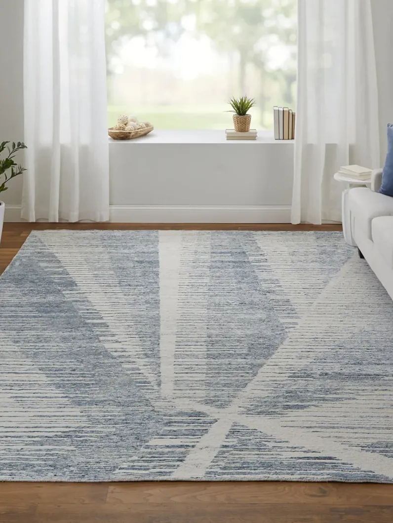 Brighton 69CHF 7'9" x 9'9" Ivory/Blue/Silver Rug