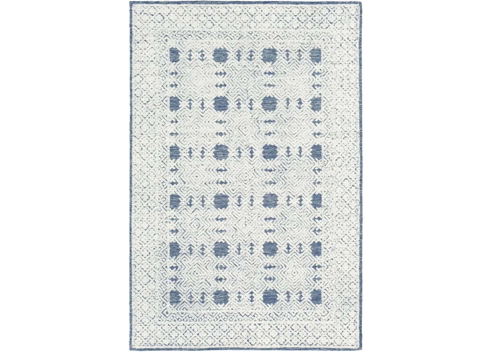 Louvre LOU-2300 8' Round Blue Rug