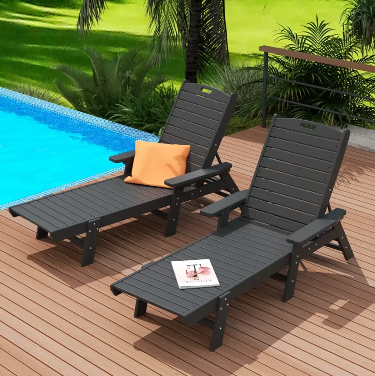 WestinTrends Adirondack Outdoor Chaise Lounge (Set of 2)