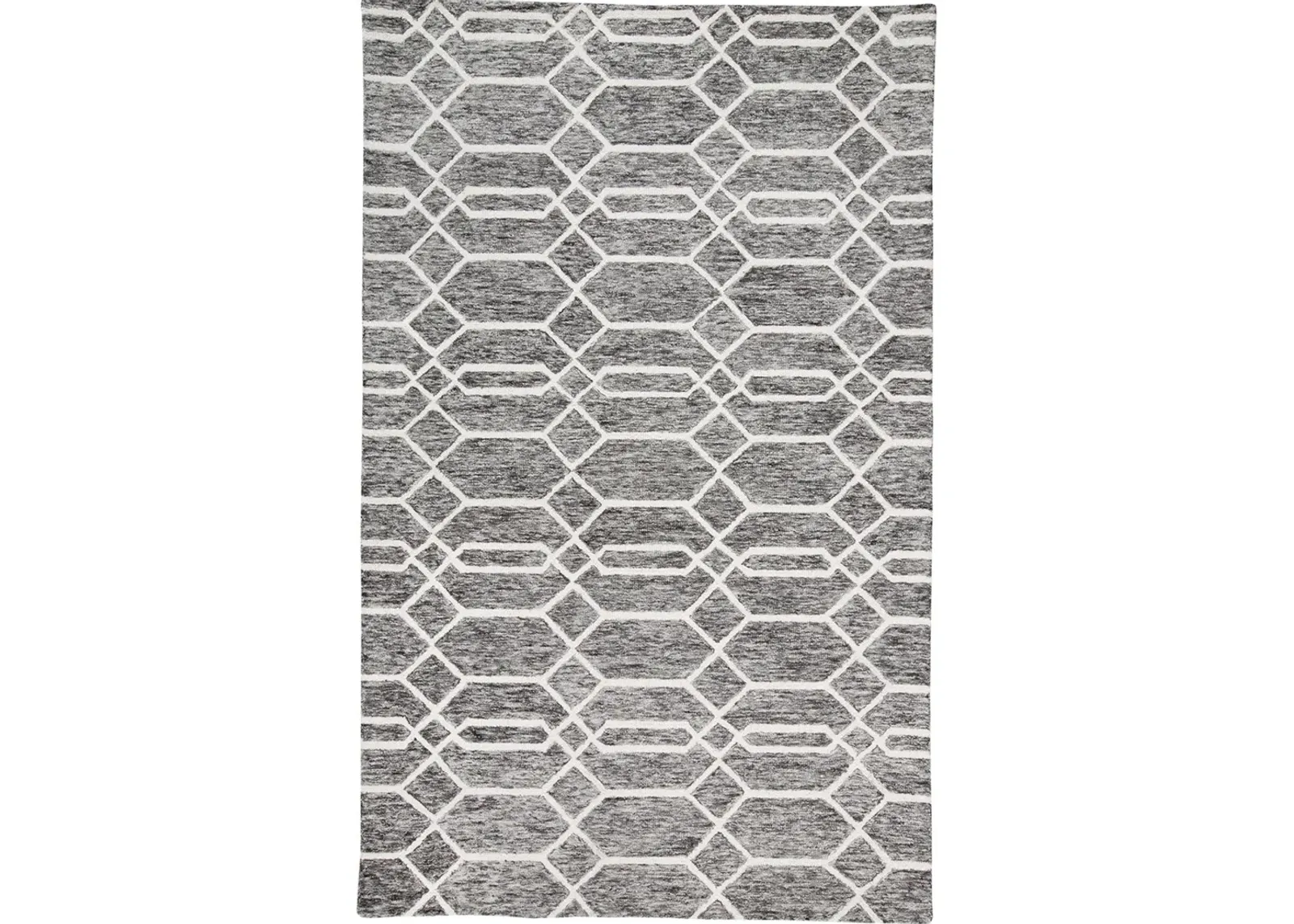 Belfort 8777F Gray/Black/Ivory 5' x 8' Rug