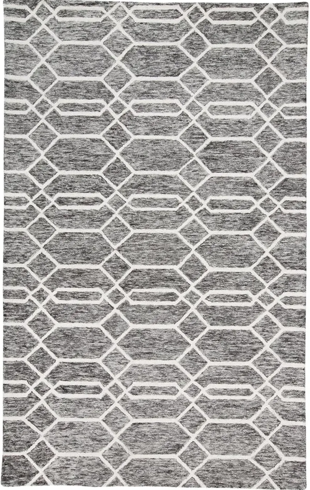 Belfort 8777F Gray/Black/Ivory 5' x 8' Rug