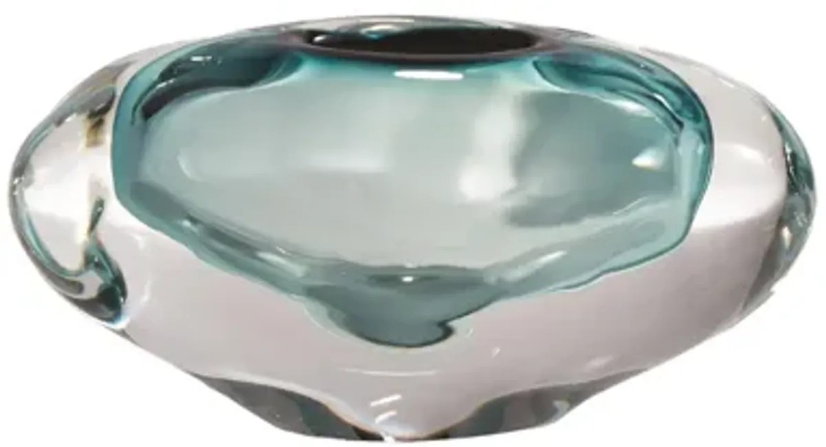 Abstract Small Azure Bean Vase