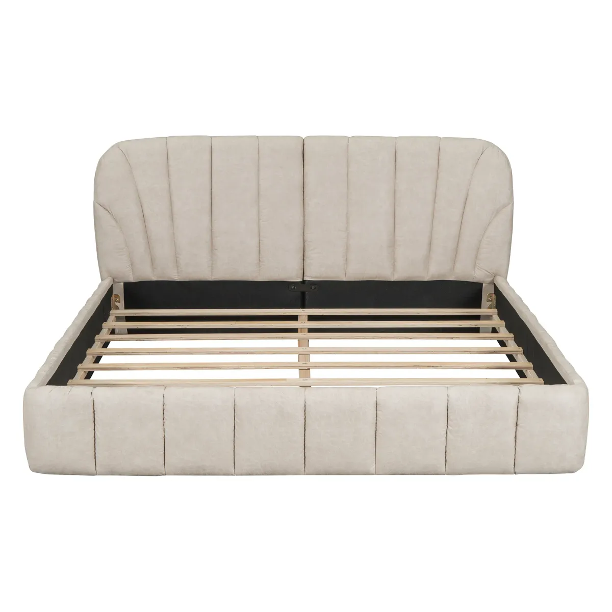 Merax Modern Polyester Upholstered Platform Bed