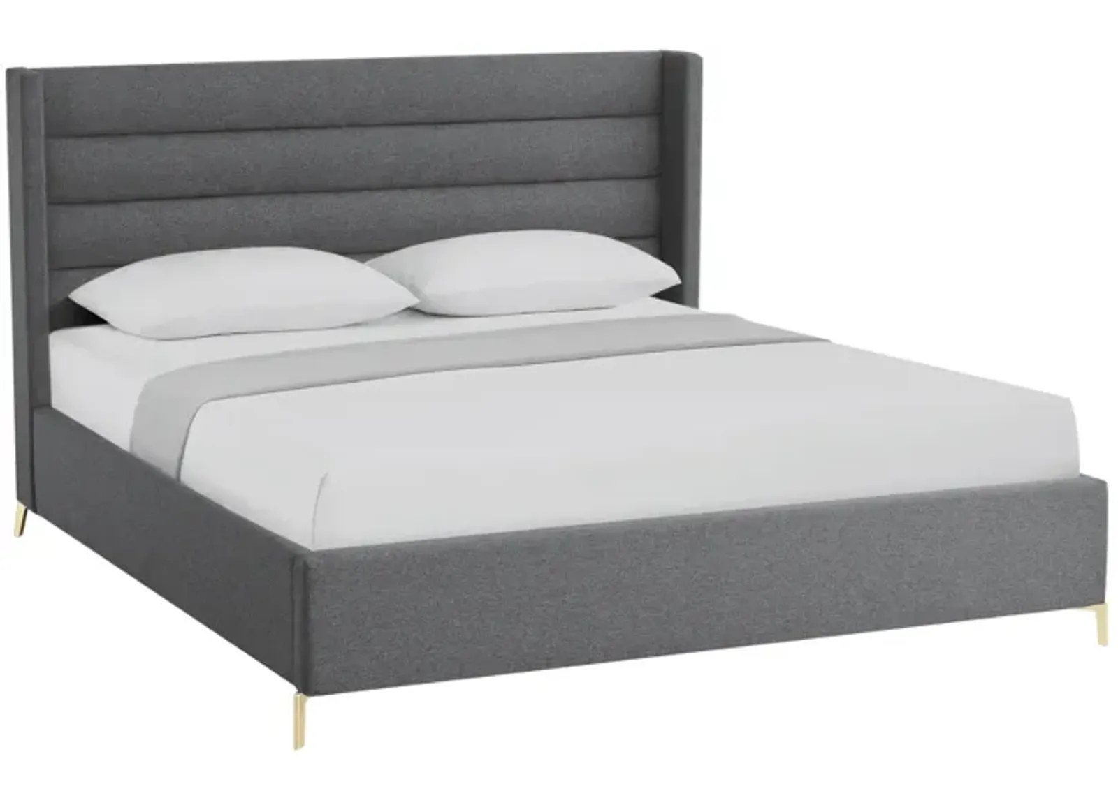 Inspired Home Ames Velvet Platform Bed