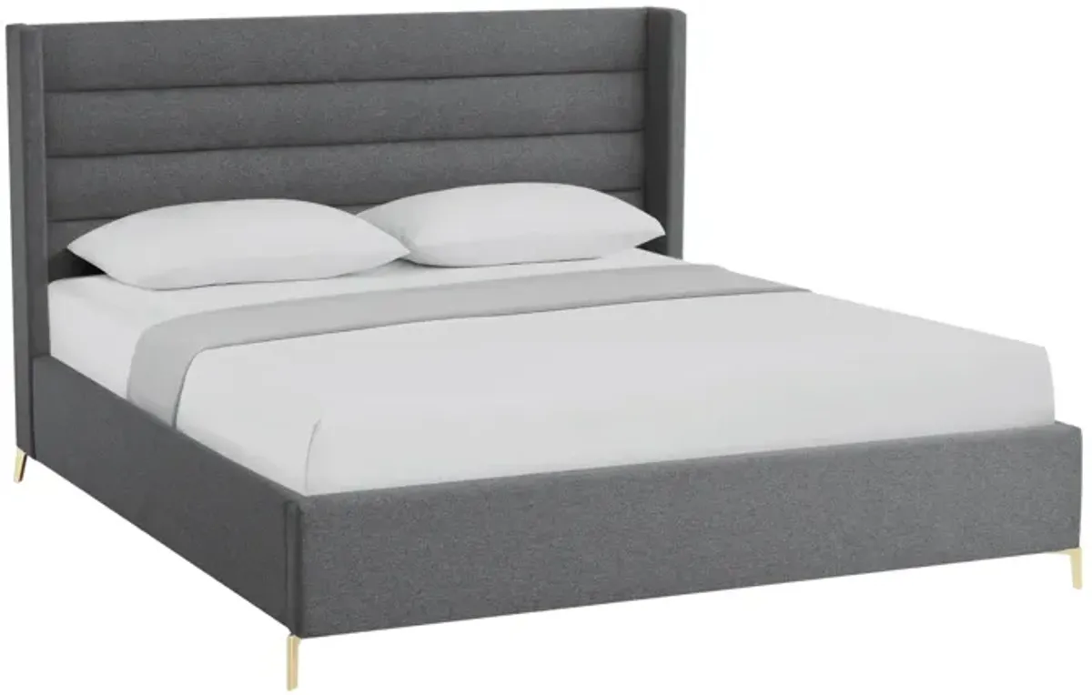 Inspired Home Ames Velvet Platform Bed