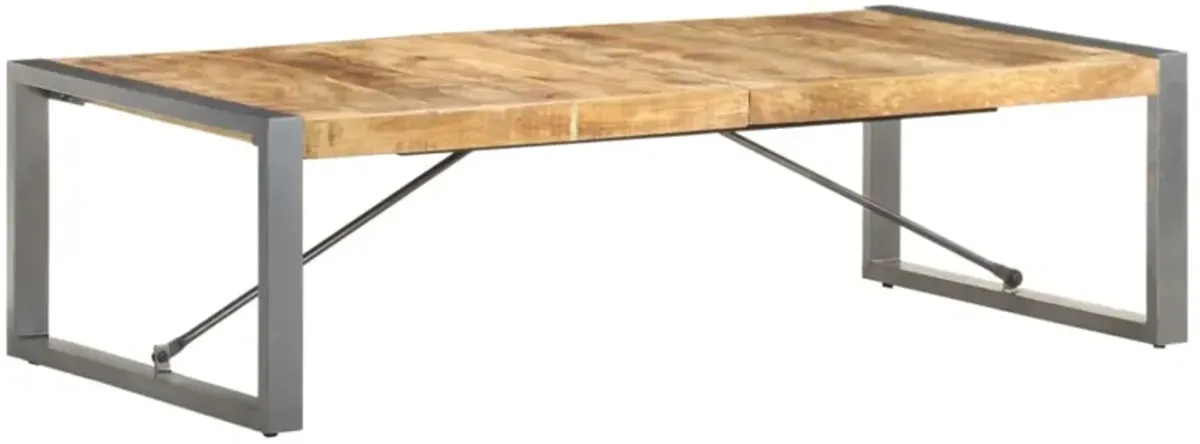 vidaXL Coffee Table 55.1"x27.6"x15.7" Rough Mango Wood