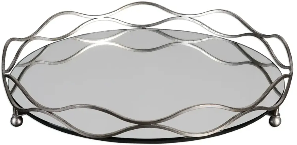 Uttermost Rachele Mirrored Silver Tray