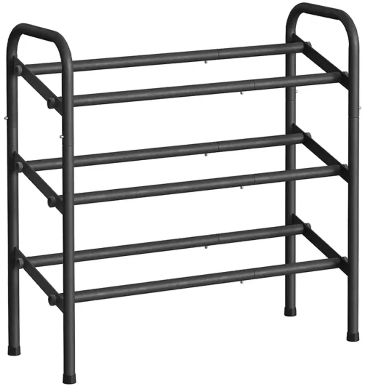 3-Tier Sturdy Metal Shoe Rack Organizer with Durable Shelves for Space-Saving Storage