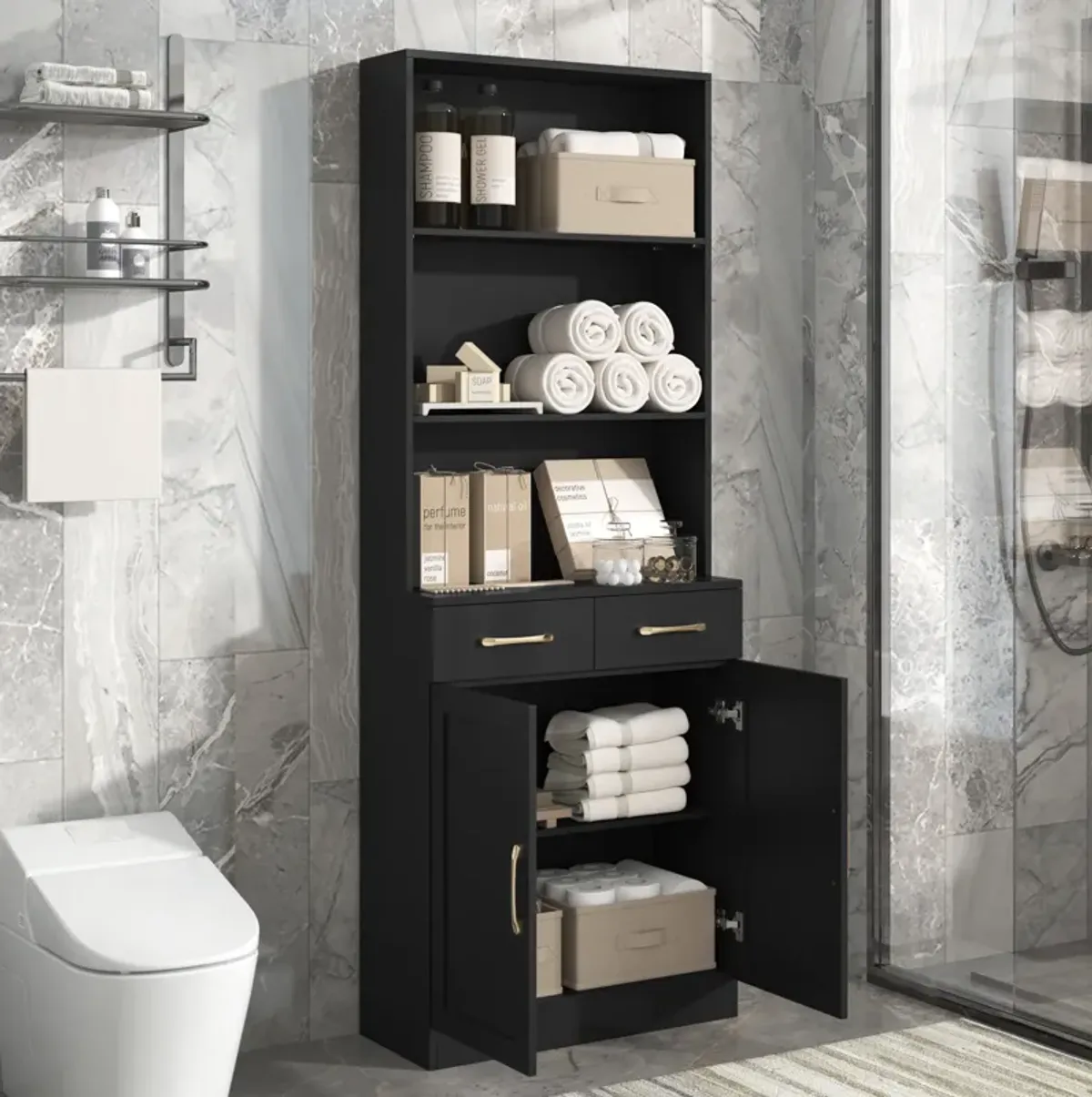 Merax Bathroom Storage Cabinet with Drawers