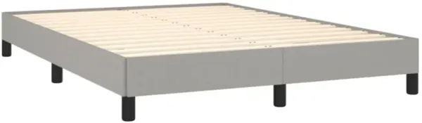 vidaXL Bed Frame Light Gray 59.8"x79.9" Queen Fabric